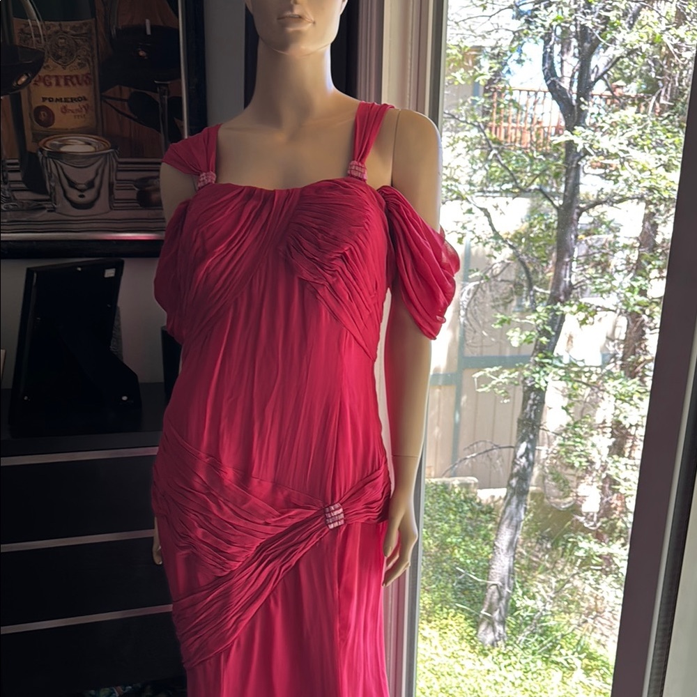 Nina Austin size large silk lined, & bra cups, side zip B-2